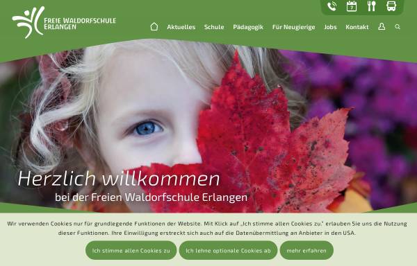 Vorschau von www.waldorfschule-erlangen.de, Freie Waldorfschule Erlangen