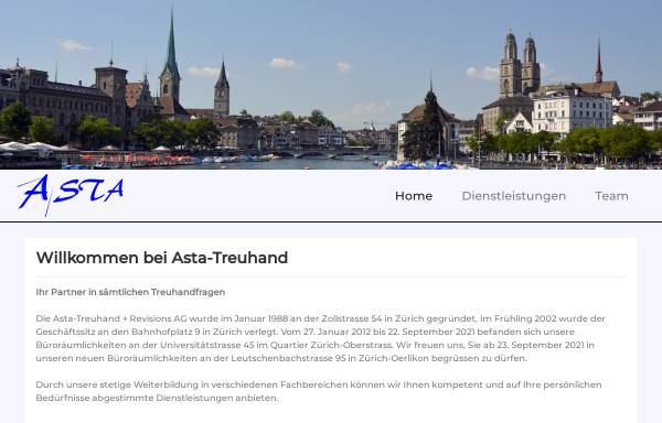 Vorschau von www.astatreuhand.ch, ASTA Treuhand & Revisions AG
