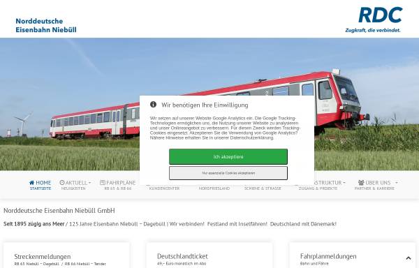 Vorschau von www.neg-niebuell.de, NVAG Nordfriesische Verkehrsbetriebe AG