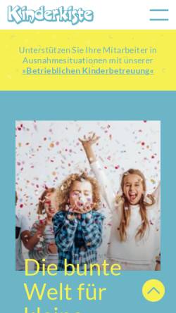 Vorschau der mobilen Webseite www.kinderanimation24.de, Kinderkiste