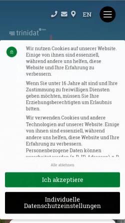 Vorschau der mobilen Webseite www.trinidat.de, TriniDat Software-Entwicklung GmbH