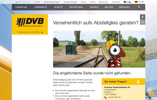 Vorschau von www.dvb.de, Dresdner Verkehrsbetriebe: CarSharing