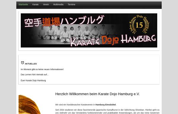Vorschau von www.karateinhamburg.de, Karate-Dojo Hamburg e.V.