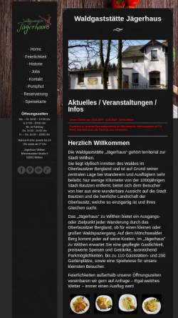 Vorschau der mobilen Webseite www.jaegerhaus-wilthen.de, Waldgaststätte Jaegerhaus Wilthen