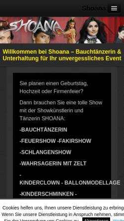 Vorschau der mobilen Webseite www.shoana.de, Shoana