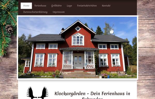 Vorschau von www.klockargarden.de, Ferienwohnungen in Klockargarden