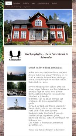 Vorschau der mobilen Webseite www.klockargarden.de, Ferienwohnungen in Klockargarden