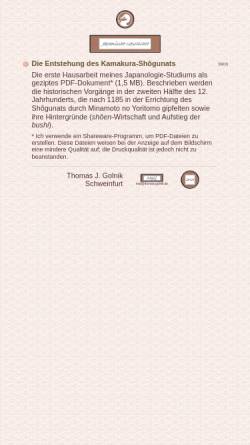 Vorschau der mobilen Webseite www.thomas-golnik.de, Die Entstehung des Kamakura-Shogunats