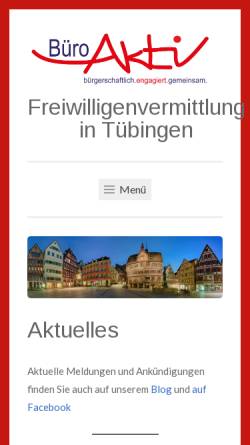 Vorschau der mobilen Webseite www.bueroaktiv-tuebingen.de, BüroAktiv Tübingen e.V.