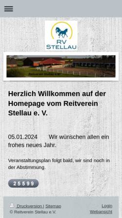 Vorschau der mobilen Webseite www.reitverein-stellau.de, Reitverein Stellau e.V.
