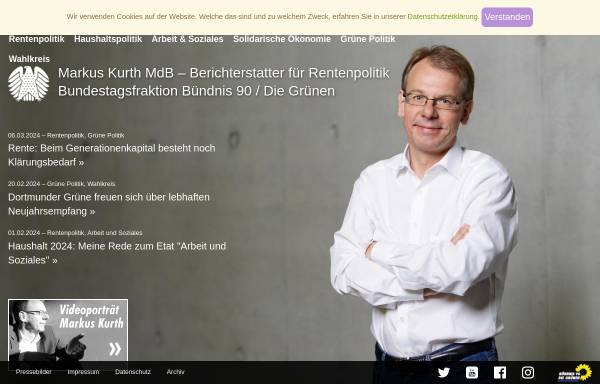 Vorschau von markus-kurth.de, Kurth, Markus (MdB)