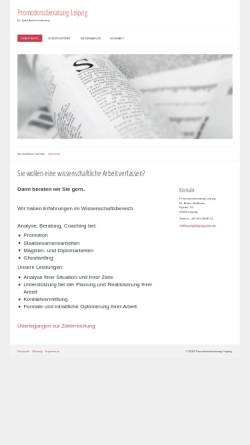 Vorschau der mobilen Webseite www.promotionsberatung-leipzig.de, Promotionsberatung Leipzig - Dr. Achim Hoffmann