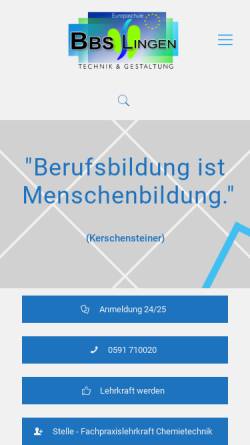 Vorschau der mobilen Webseite www.bbs-lingen-tg.de, Berufsbildende Schulen Lingen