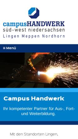 Vorschau der mobilen Webseite www.bildungswerk-lingen.de, Bildungswerk des Lingener Handwerks e. V.