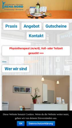 Vorschau der mobilen Webseite www.physiotherapie-weimar.de, Physiotherapie Reha-Nord