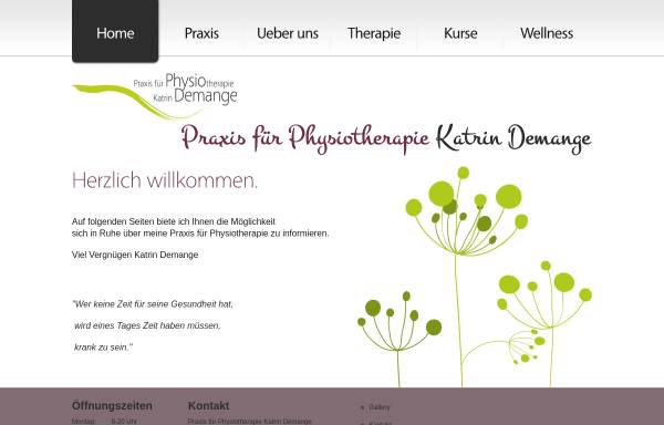 Vorschau von www.katrin-demange.de, Praxis für Physiotherapie Katrin Demange
