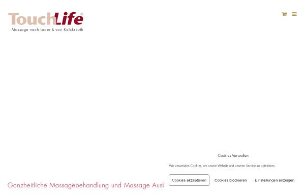 Vorschau von www.touchlife.de, TouchLife-Schule, Massageausbildung und Behandleradressen nach TouchLife