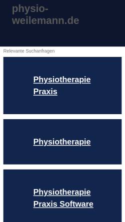 Vorschau der mobilen Webseite www.physio-weilemann.de, Weilemann, Volker Krankengymnastik, Massage und Osteopathie