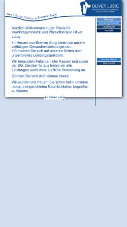 Vorschau der mobilen Webseite www.physio-lubig.de, Physio-Praxis Oliver Lubig