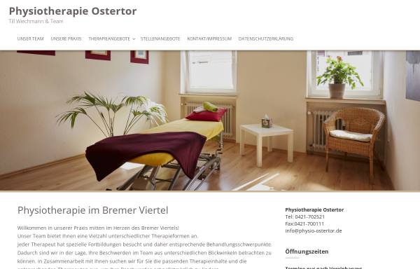 Vorschau von www.physio-ostertor.de, Physiotherapie Ostertor