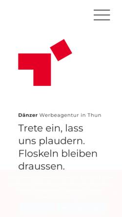 Vorschau der mobilen Webseite daenzer.ch, Dänzer Werbung
