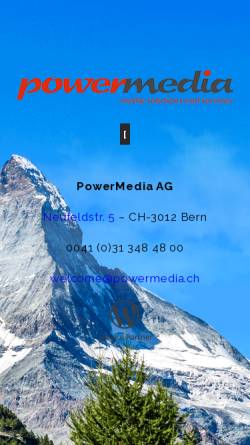 Vorschau der mobilen Webseite www.powermedia.ch, PowerMedia AG