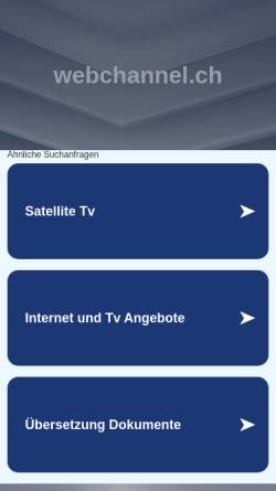 Vorschau der mobilen Webseite www.webchannel.ch, WebChannel