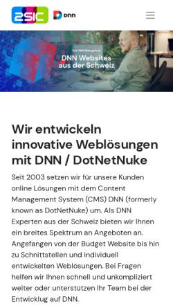 Vorschau der mobilen Webseite www.dnn.ch, DNN Usergroup Switzerland
