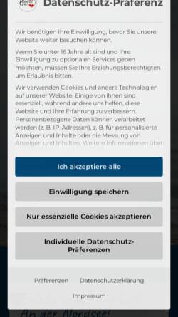 Vorschau der mobilen Webseite www.agentur-am-meer.de, Agentur am Meer, Gabi Suckert