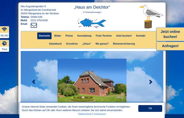 Vorschau von www.hausamdeichtor.de, Ferienwohnungen, Familie Heinen