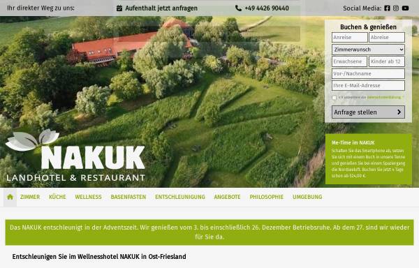 Vorschau von www.nakuk.de, Wellness Hotel Nakuk