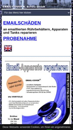 Vorschau der mobilen Webseite www.email-cover.de, Email-Cover R. Scholz GmbH