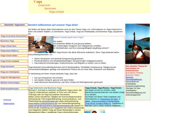 Vorschau von www.yoga-travel.com, Yoga und Urlaub