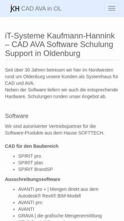 Vorschau der mobilen Webseite www.id-oldenburg.de, iT-Systeme Joachim Kaufmann-Hannink