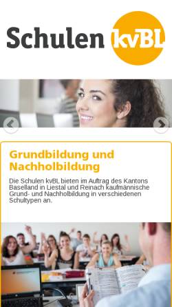 Vorschau der mobilen Webseite www.kvbl.ch, Kaufmännischer Verein Baselland