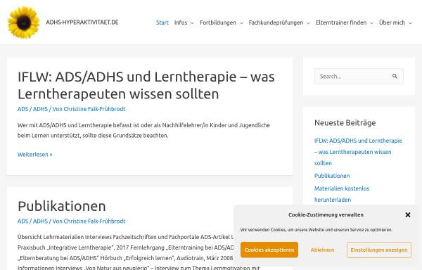 Vorschau von www.adhs-hyperaktivitaet.de, ADS-Kurse