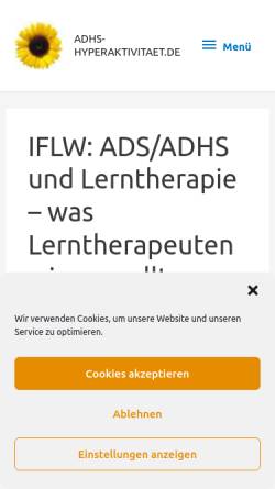Vorschau der mobilen Webseite www.adhs-hyperaktivitaet.de, ADS-Kurse