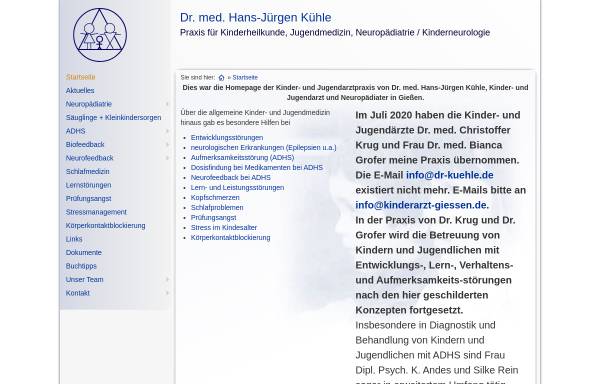 Vorschau von www.dr-kuehle.de, Dr. Kühle - Kinder- und Jugendarzt