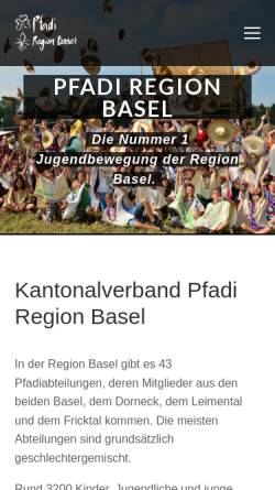 Vorschau der mobilen Webseite www.pfadi-region-basel.ch, Pfadfinder Region Basel