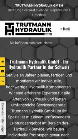 Vorschau der mobilen Webseite www.enerpac.ch, Trutmann Hydraulik GmbH