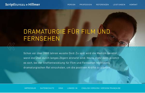 Vorschau von www.scriptbureau-hillmer.de, Scriptbureau Hillmer
