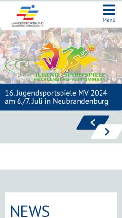 Vorschau der mobilen Webseite www.lsb-mv.de, Landessportbund Mecklenburg-Vorpommern e.V.