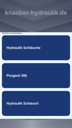 Vorschau der mobilen Webseite www.knauber-hydraulik.de, Knauber Hydraulik Hülzweiler