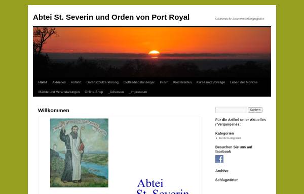 Vorschau von www.abtei-st-severin.de, Abtei St. Severin - Orden von Port Royal