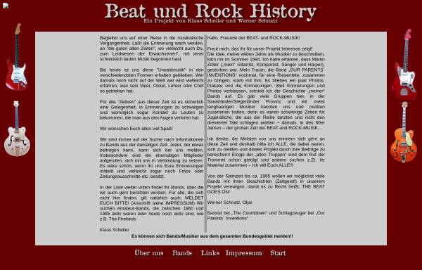 Vorschau von www.beatundrockhistory.de, Beat und Rock History