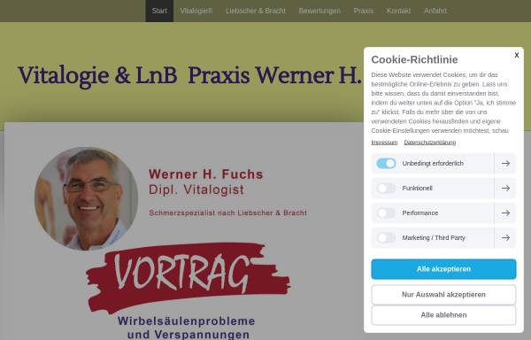 Vorschau von www.vitalogie.net, Vitalogie Praxis Werner H. Fuchs