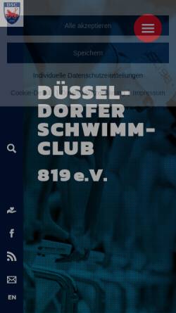 Vorschau der mobilen Webseite www.dsc-1898.de, Düsseldorfer Schwimmclub 1898 e.V.