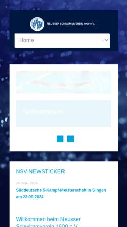 Vorschau der mobilen Webseite www.neusser-sv.de, Neusser Schwimmverein 1900 e.V.
