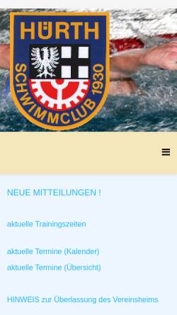 Vorschau der mobilen Webseite www.schwimmclubhuerth.de, SC Hürth 1930 e.V.