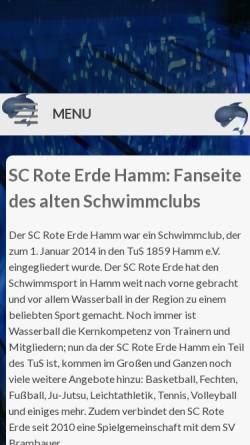 Vorschau der mobilen Webseite www.rote-erde-hamm.de, SC Rote-Erde-Hamm